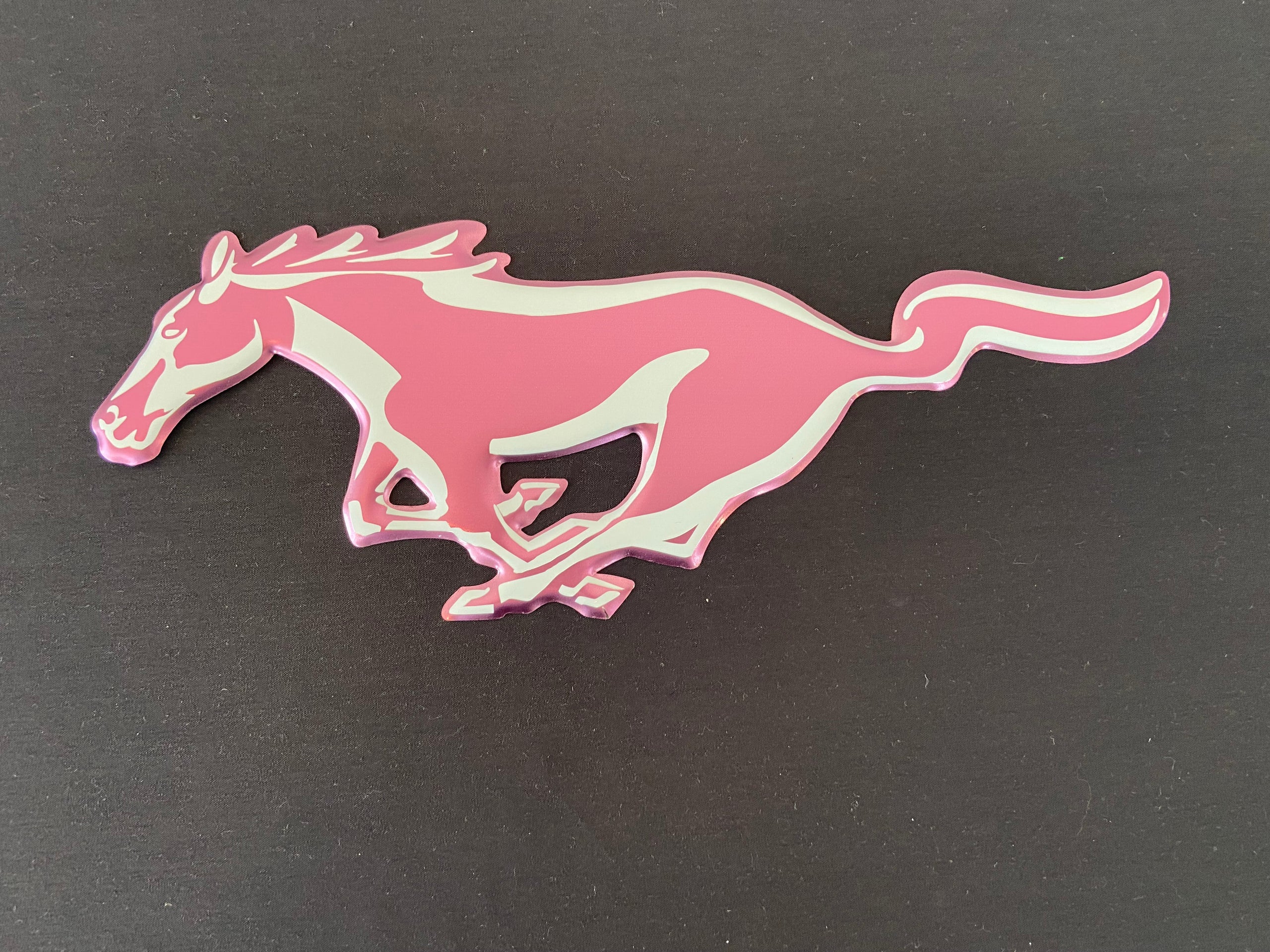 Pink Ford Mustang Horse Emblem